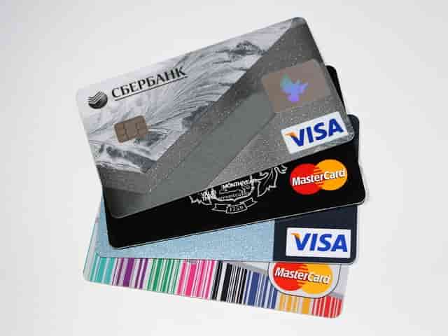 tarjetas de credito varios colores